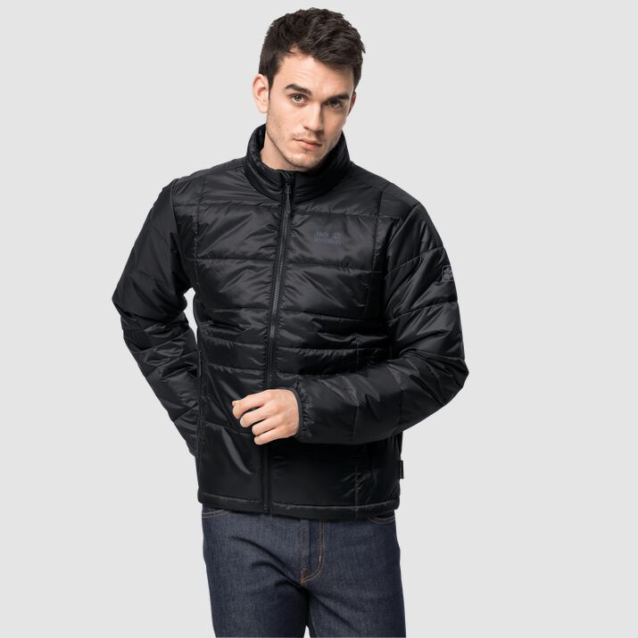 Chamarra Cortavientos Jack Wolfskin Argon Hombre Negros Mexico-8635142